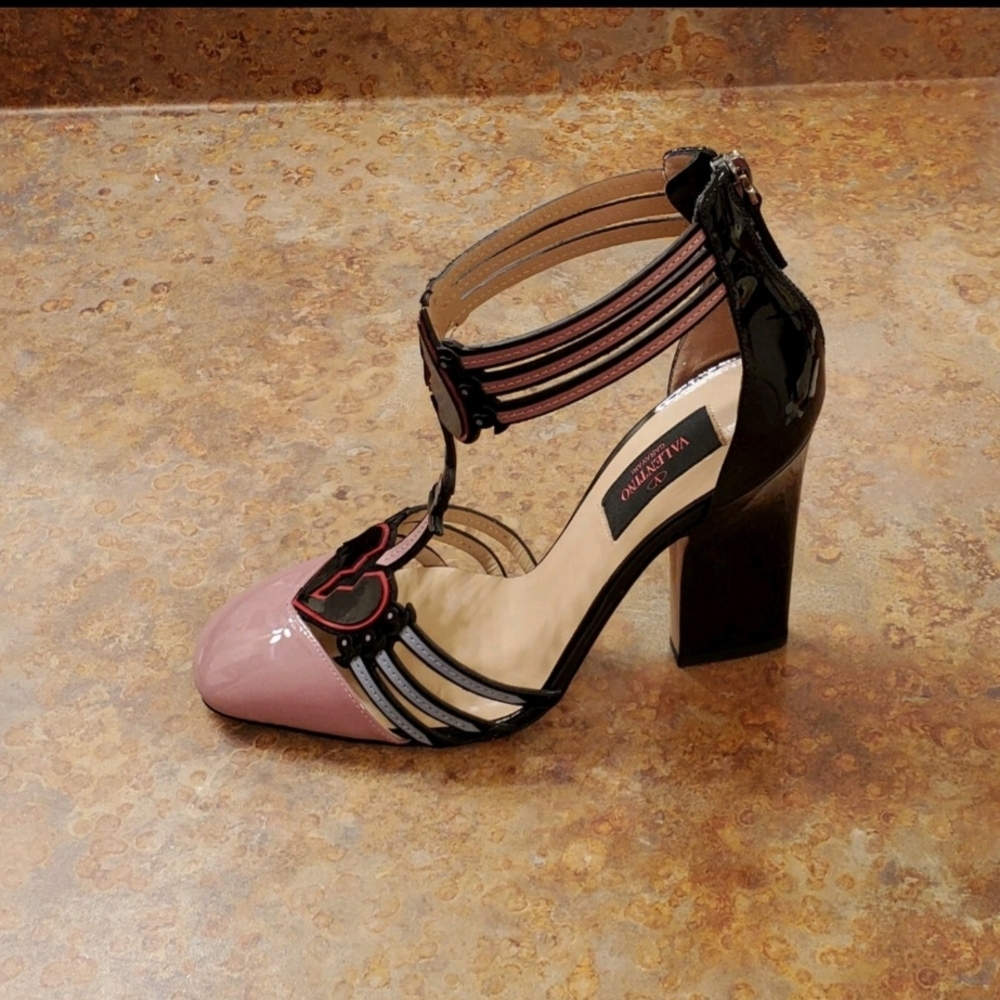 Valentino Garavani Pink and Black Heels